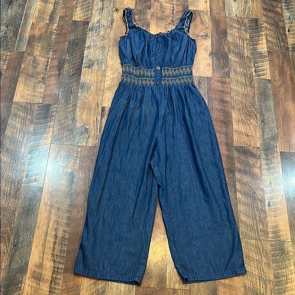 Stylish Blue Denim Jumpsuit by Lapis XL (6022A)